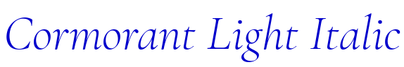 Cormorant Light Italic 字体